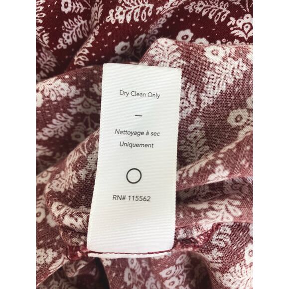 LIKELY Groovy Maroon Print Bell Sleeve Mini Dress US 2 - Picture 14 of 14